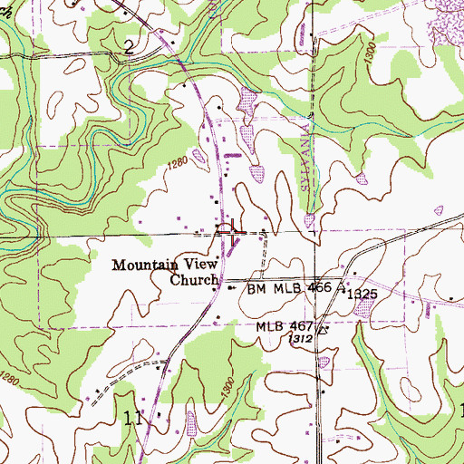 Topographic Map of Emmett School (historical), AL