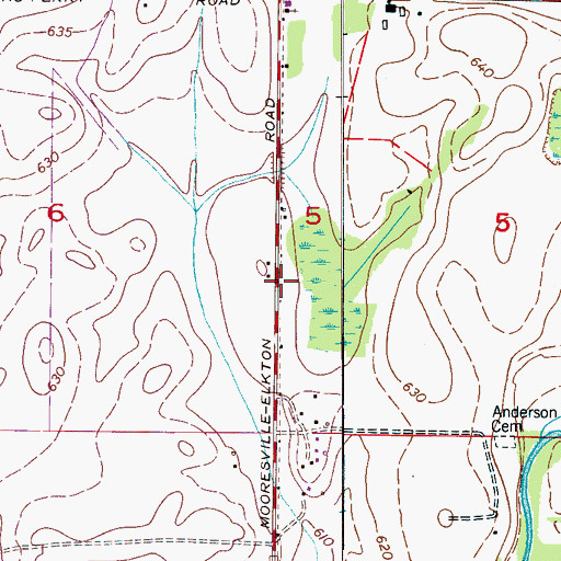 Topographic Map of Bright Hope School (historical), AL
