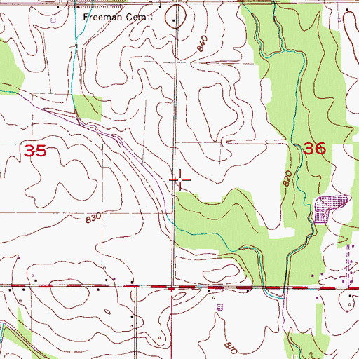 Topographic Map of Vance School (historical), AL