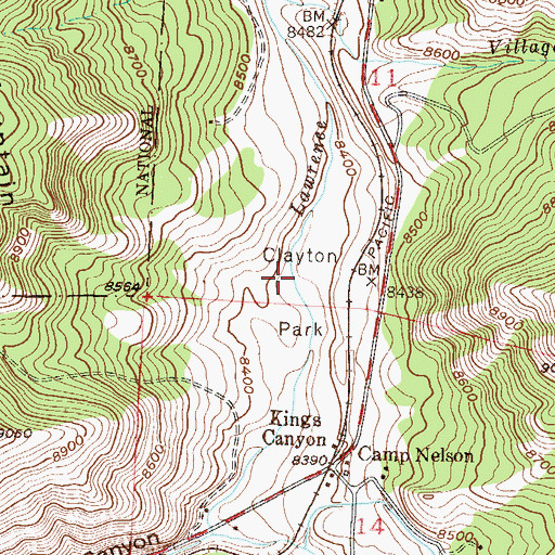Topographic Map of Clayton Park, CO