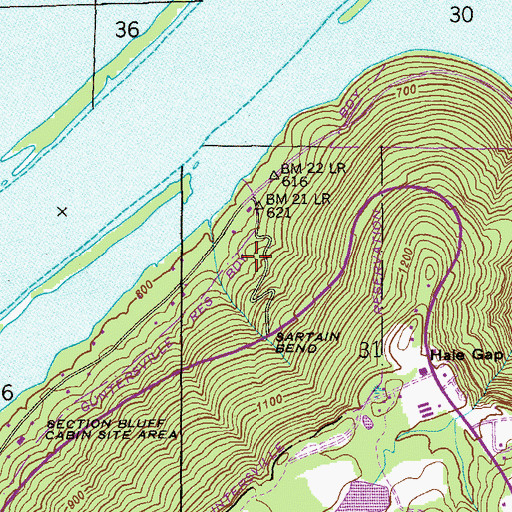 Topographic Map of Olivet Church (historical), AL