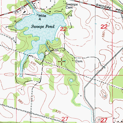 Topographic Map of Cat Pond, AL