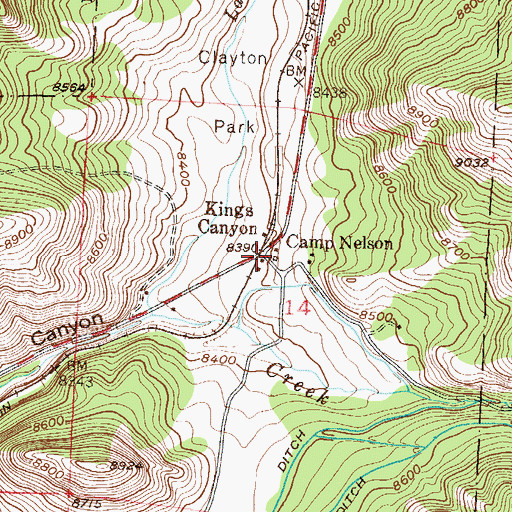 Topographic Map of Camp Nelson, CO