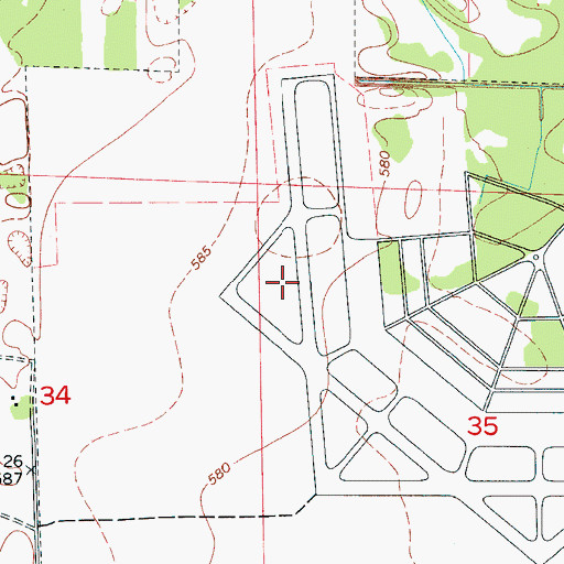 Topographic Map of Shackleford Pond (historical), AL