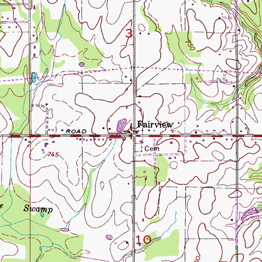 Topographic Map of Grimett School (historical), AL