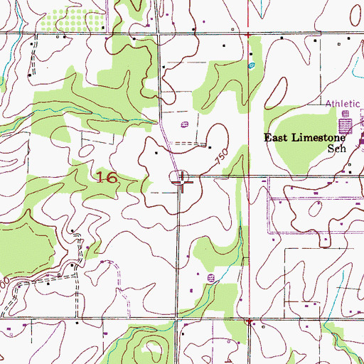 Topographic Map of Thomas School (historical), AL