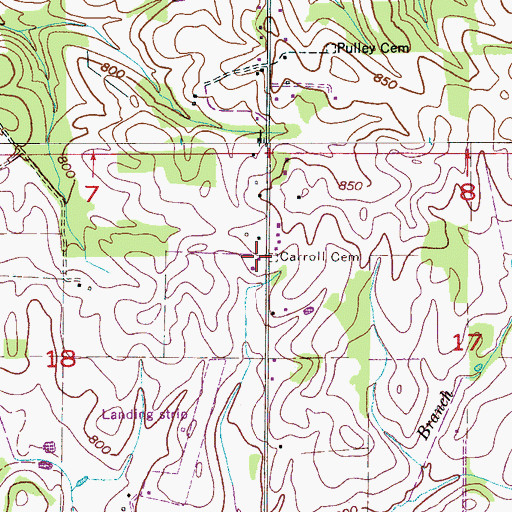 Topographic Map of Harvest School (historical), AL