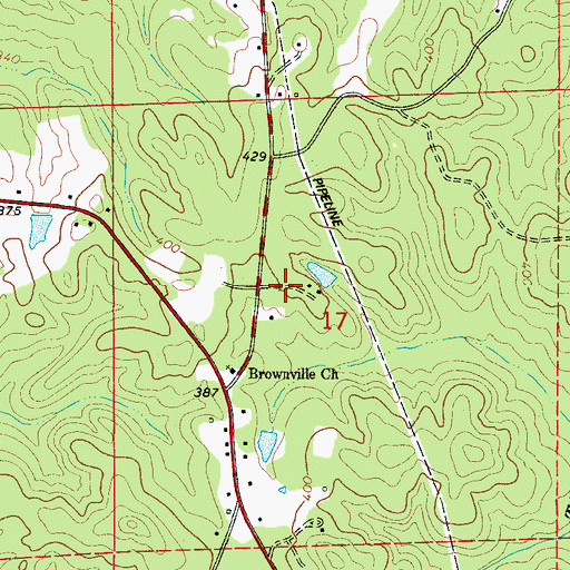 Topographic Map of Montgomery Lakes, AL