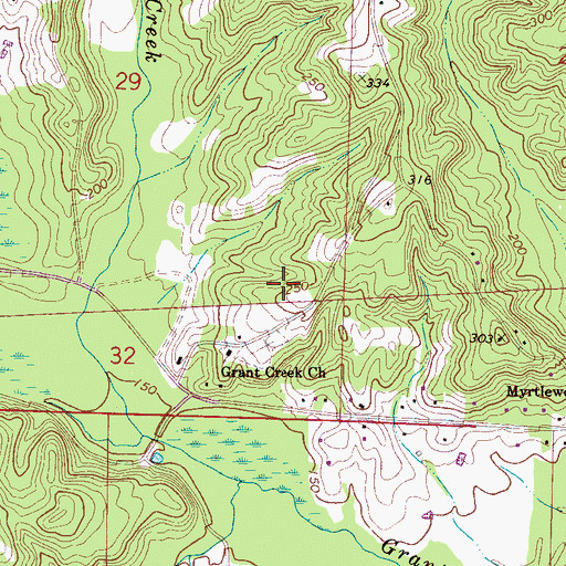 Topographic Map of Mountainbrook, AL