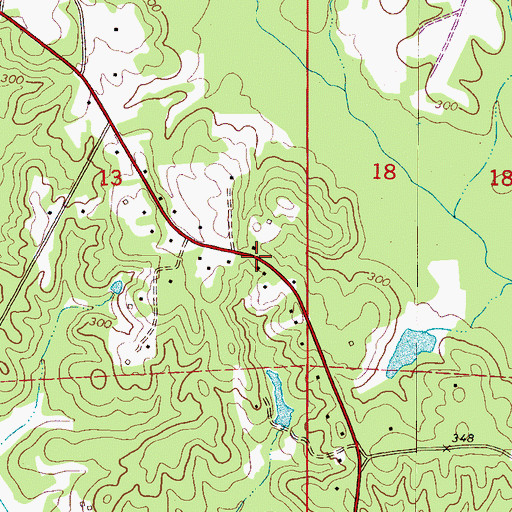 Topographic Map of Thorndale, AL