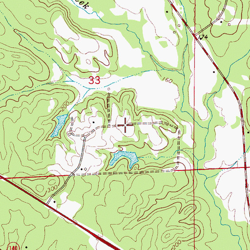 Topographic Map of Bel Air Estates, AL