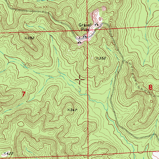 Topographic Map of Forest Green Park, AL