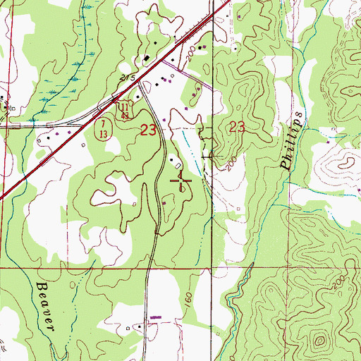 Topographic Map of Shadowood, AL