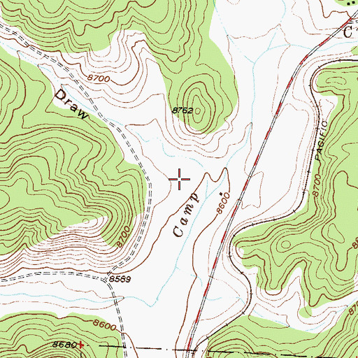 Topographic Map of Bear Draw, CO