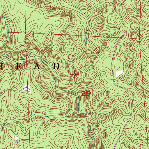 Topographic Map of Braziel Creek Trail, AL