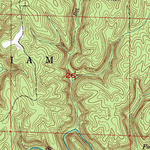 Topographic Map of Big Tree Canyon, AL