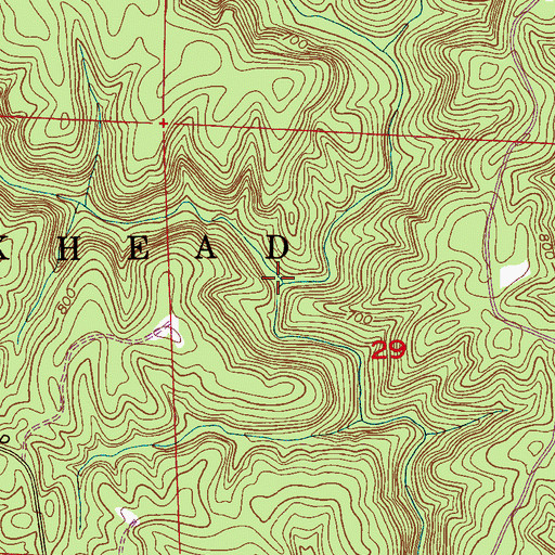 Topographic Map of Clifty Canyon, AL