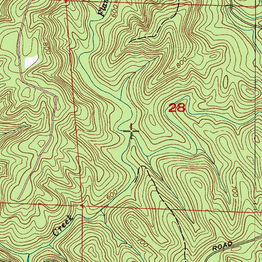 Topographic Map of Flannagin Canyon, AL