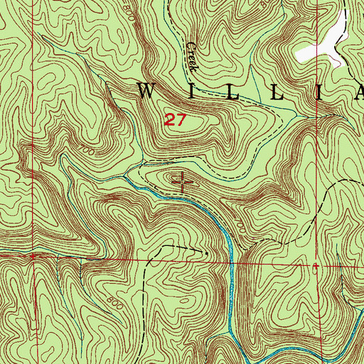 Topographic Map of Needles Eye, AL