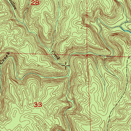 Topographic Map of Quillan Canyon, AL