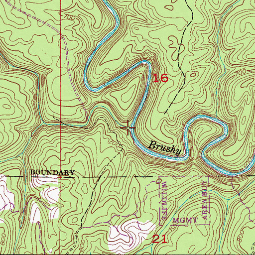 Topographic Map of Collier Creek Canyon, AL