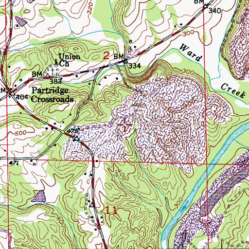 Topographic Map of Partridge Sanitary Landfill, AL