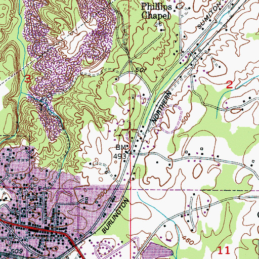 Topographic Map of Sumiton Trailer Park, AL