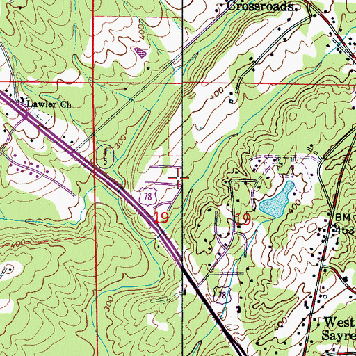 Topographic Map of Briarcliff Estates, AL