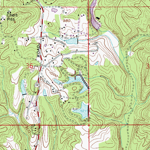 Topographic Map of Candlewood Lakes, AL