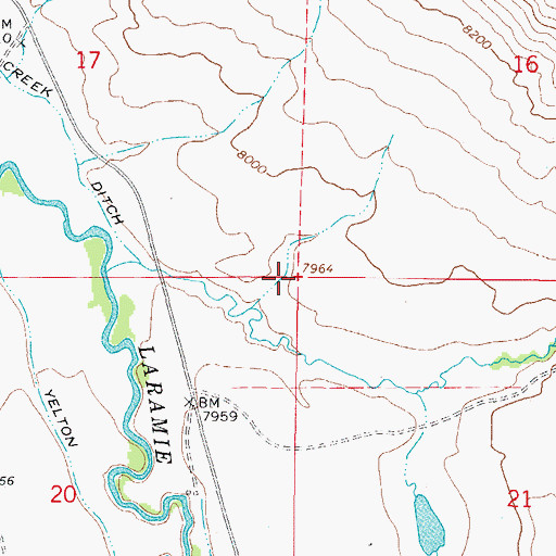 Topographic Map of Jimmy Creek, CO