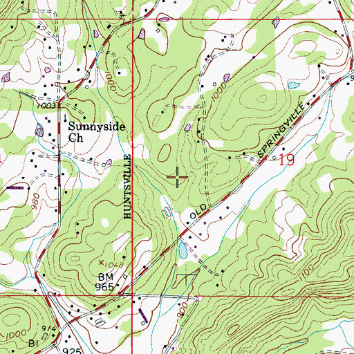 Topographic Map of Countryside Estates, AL