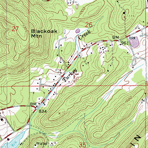 Topographic Map of Eagle Ridge, AL