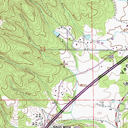 Topographic Map of Echo Hills, AL