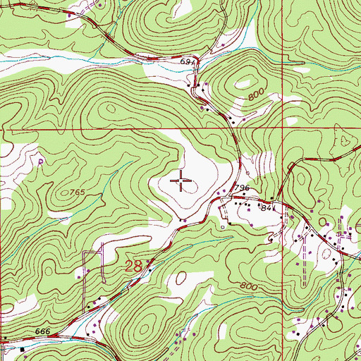 Topographic Map of Heatherwood, AL