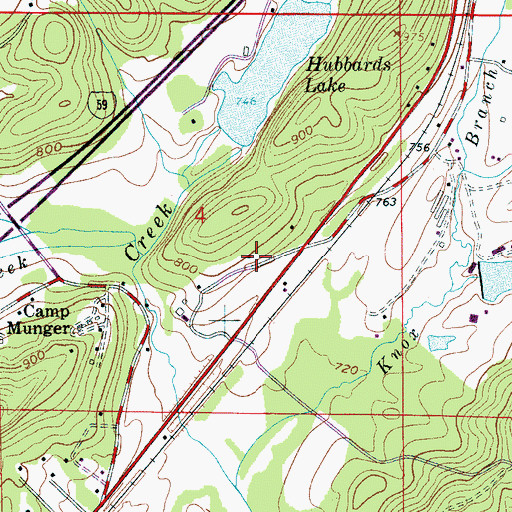 Topographic Map of Meadowview Estates, AL