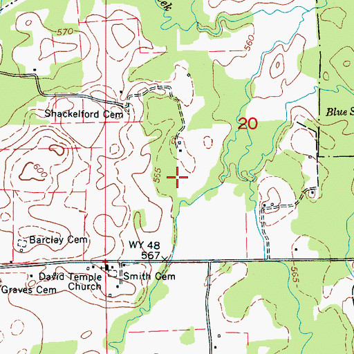 Topographic Map of Holliday Pond, AL