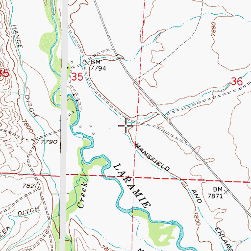 Topographic Map of Pfister Draw, CO