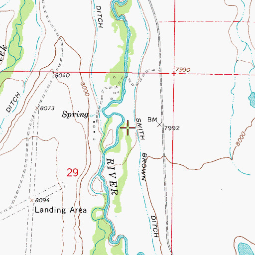 Topographic Map of Smith Brown Ditch, CO