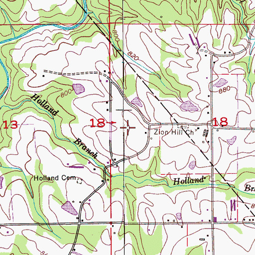 Topographic Map of Slab Creek Golf Course, AL