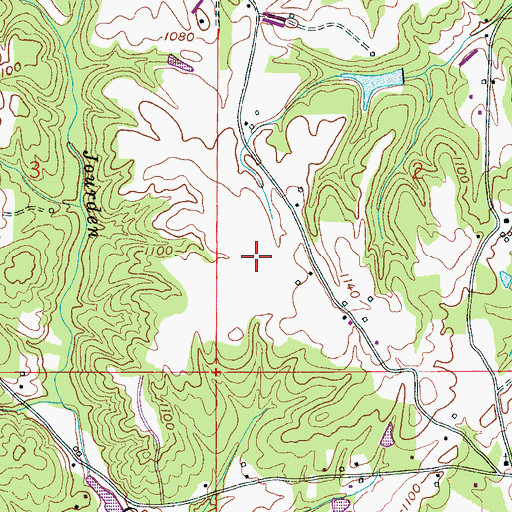 Topographic Map of Whispering Pines Golf Course, AL