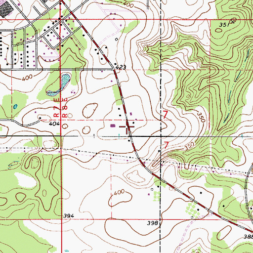 Topographic Map of Eastwood Baptist Church, AL
