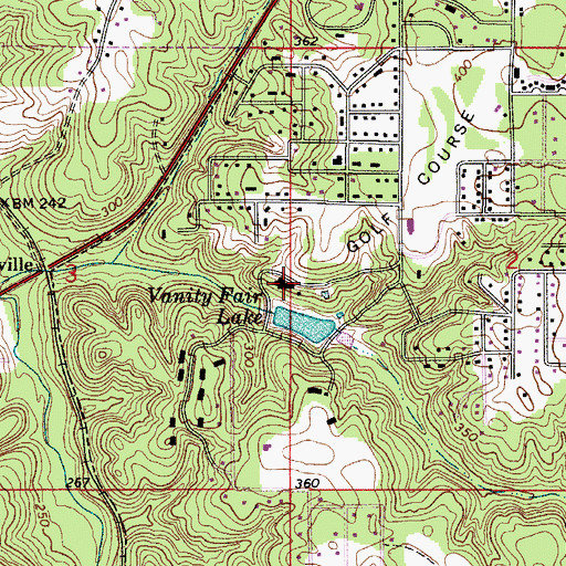 Topographic Map of Monroeville Community House, AL