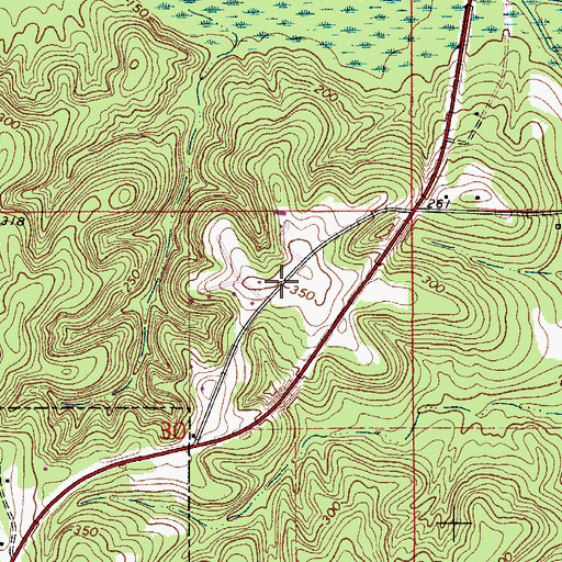 Topographic Map of Valley Estates, AL