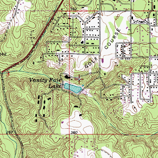 Topographic Map of Whitley Lee Park, AL