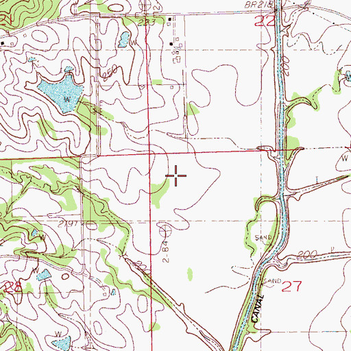 Topographic Map of Carrier Landing Field (historical), MS
