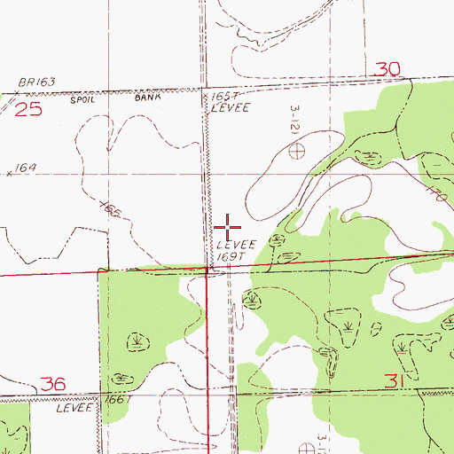 Topographic Map of Swango Chapel (historical), MS