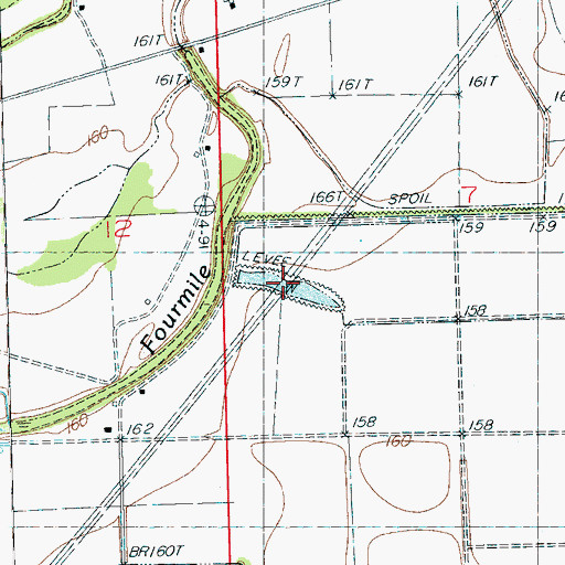 Topographic Map of Blue Hole, MS