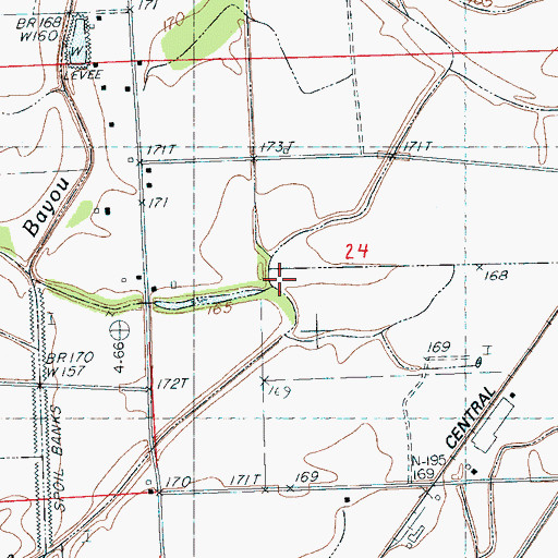 Topographic Map of Johnson Church (historical), MS