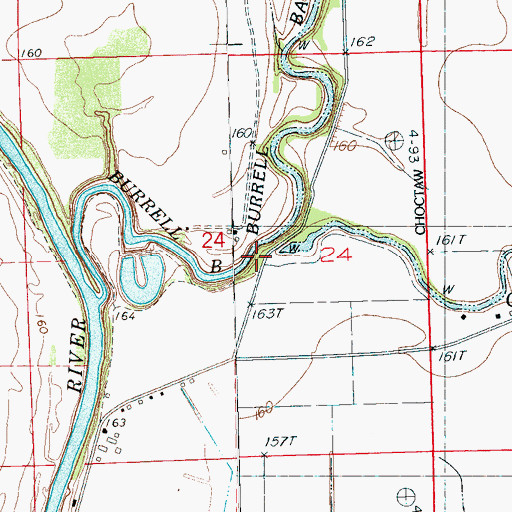 Topographic Map of Riverview School (historical), MS