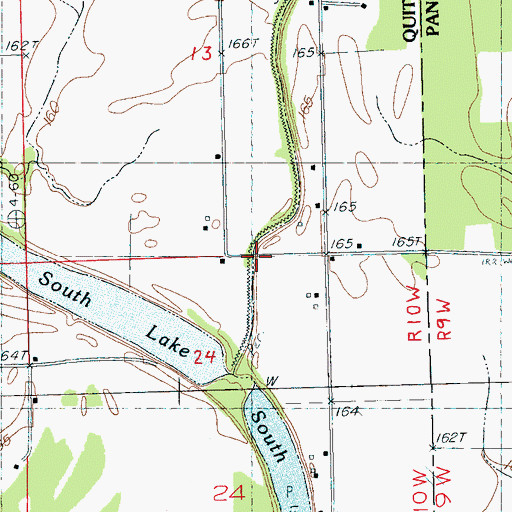 Topographic Map of Saint John Church (historical), MS